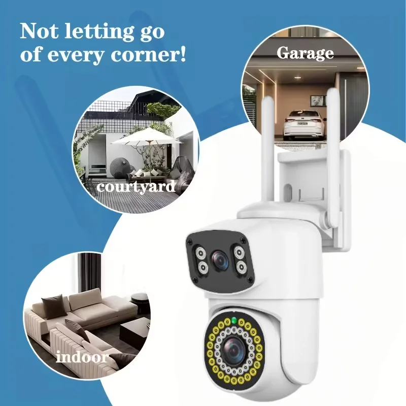 8MP 4K Wireless PTZ Camera HD 1080P Color Night Vision Wifi IP Camera Outdoor 5MP Ai Auto Tracking CCTV Surveillance Cam iCsee
