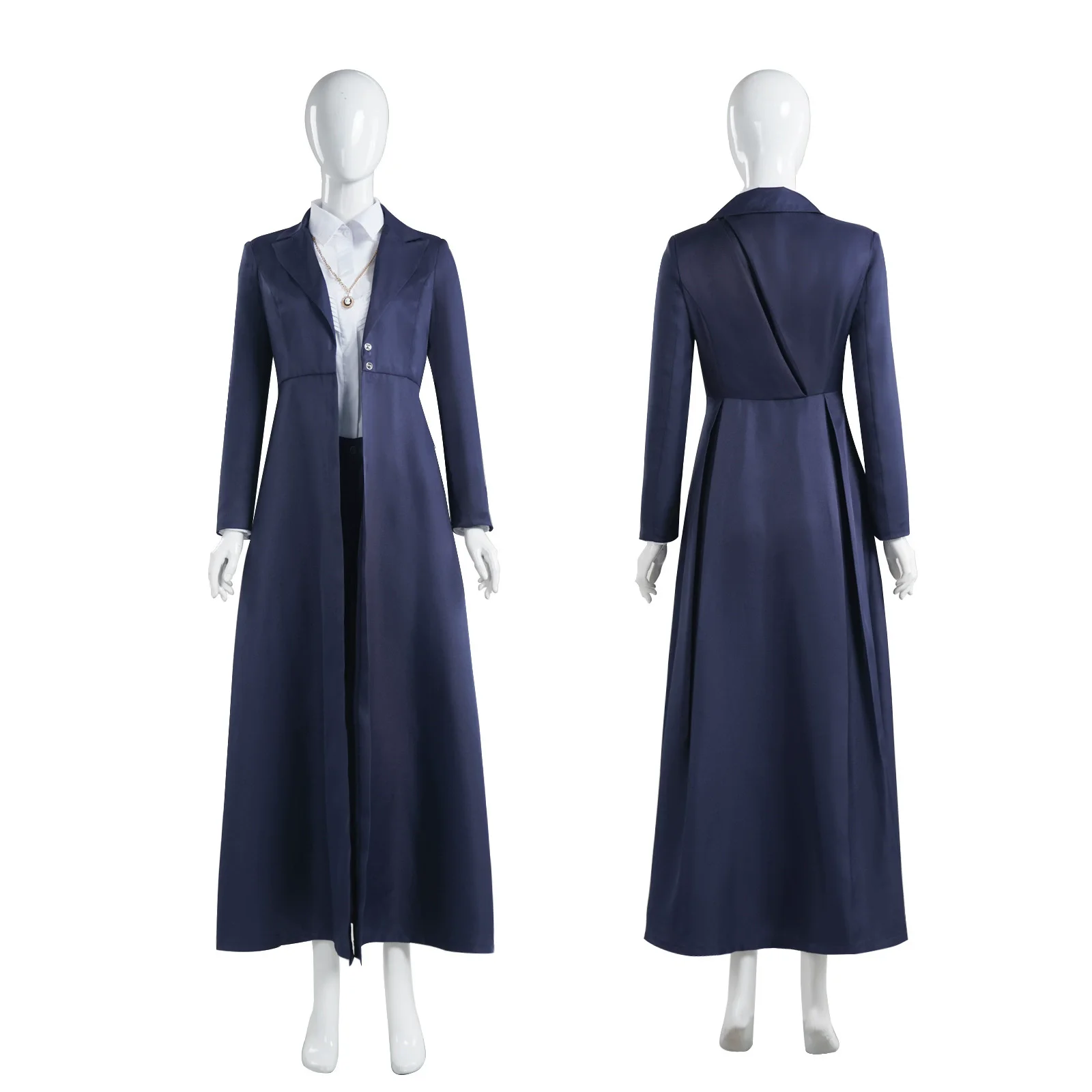 4 pièces Agatha cosplay Costume uniforme Trench chemise pantalon collier Costume Halloween fête Roleplay Cosplay uniforme femmes accessoires
