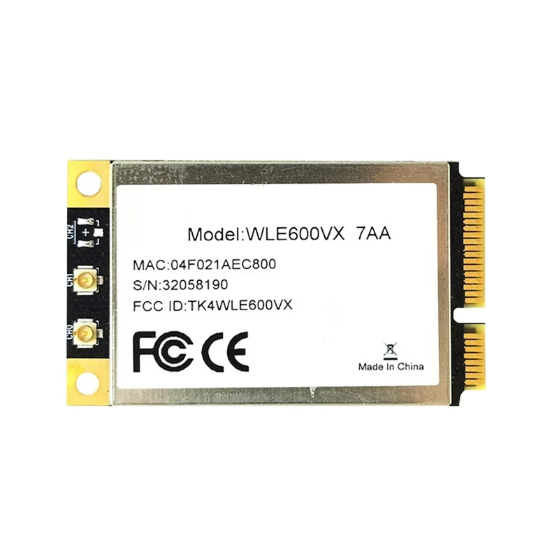 REPLA-WLE600VX Dual Band 2.4Ghz 5Ghz 802.11Ac/Abgn Mini PCI Express Card MIMO 2X2 WAVE 1 WIFI Card Module Atheros QCA9882