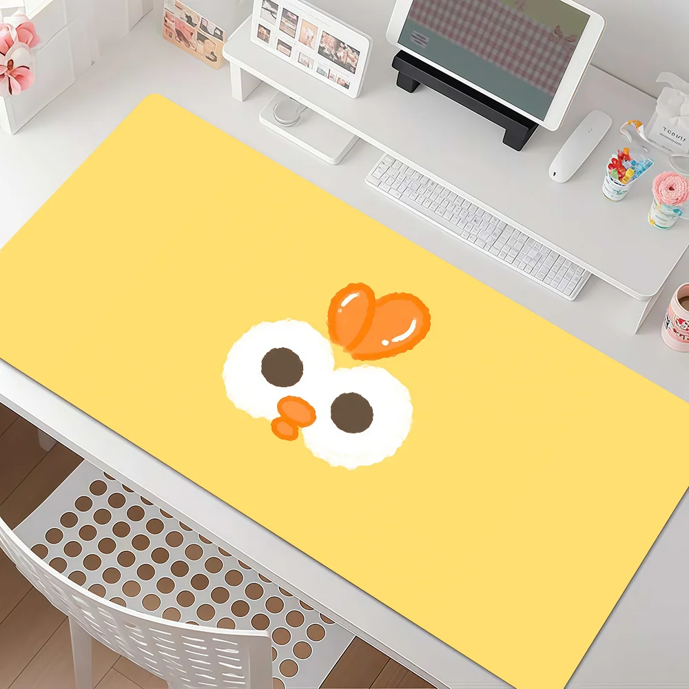 Cartoon Dun D-Dun C-Chicken Mouse Pad Anti Slip Rubber Edge Locked Thickened Laptop Gaming Desk Mat