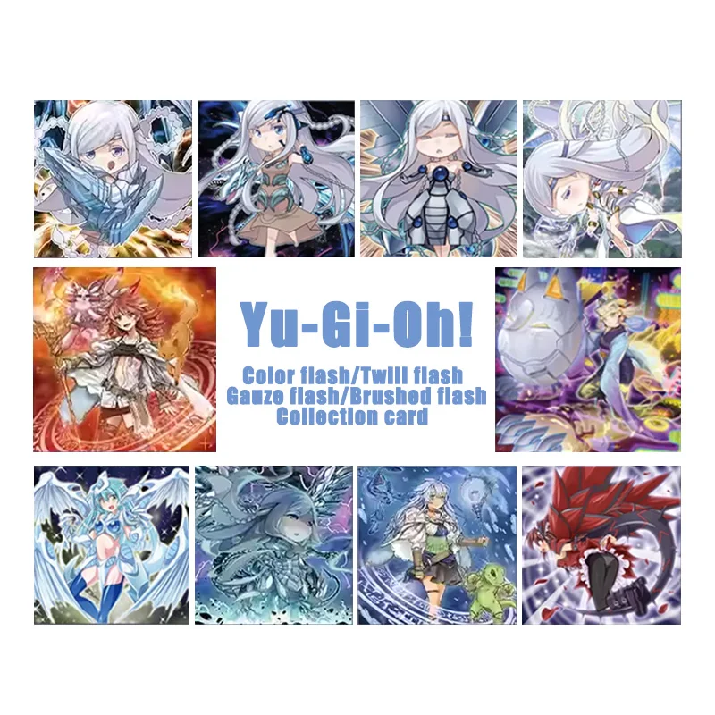 Diy Homemade Yu-Gi-Oh! Wynn The Wind Channeler Hiita Aussa Eria Blue-Eyes White Dragon Collection Flash Card Toys Gift