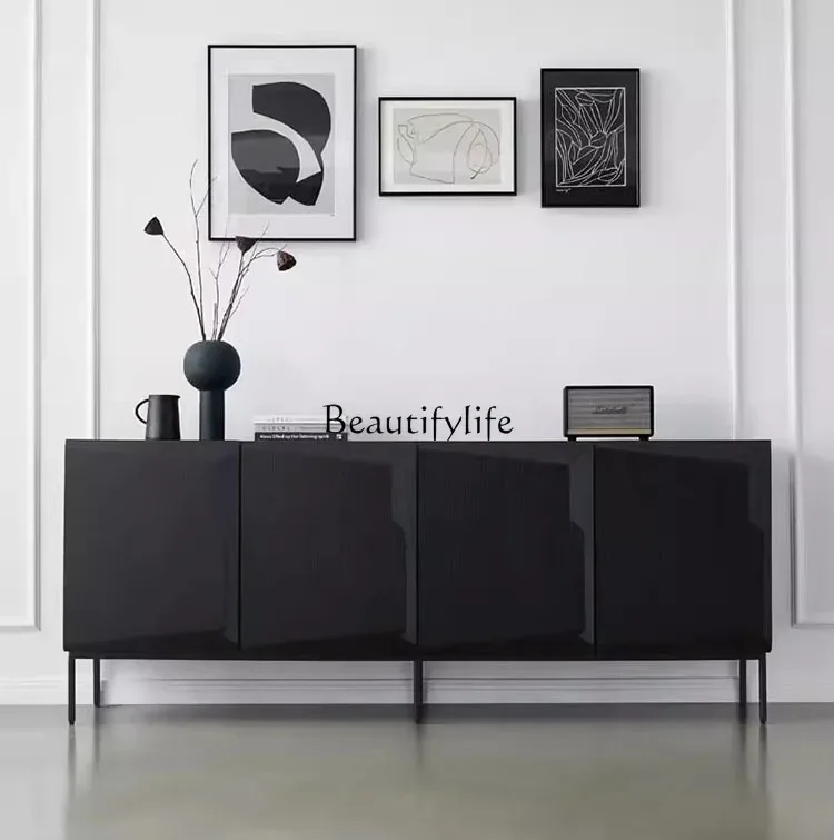 Creative living room dining side cabinet black storage entrance cabinetL