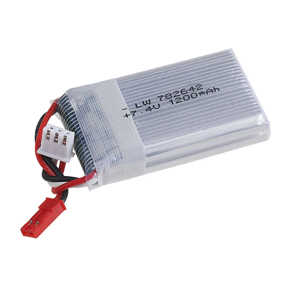 7.4V Battery For MJXRC X600 F46 X601H JXD391V aircraft 782642 7.4V 1200mAh 2S Lipo battery For Remote Control toys Spare Parts