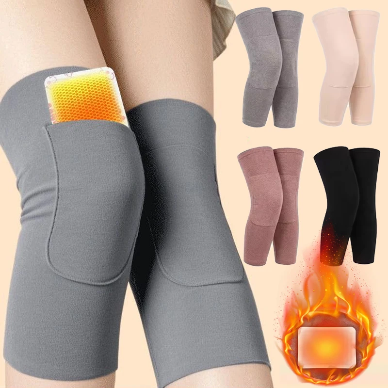 Anti-cold Joint Knee Pad Warm Heat Patch Pocket Autumn Winter Arthritis Joints Leg Protector Elastic Elder Joint Warm Knee Brace