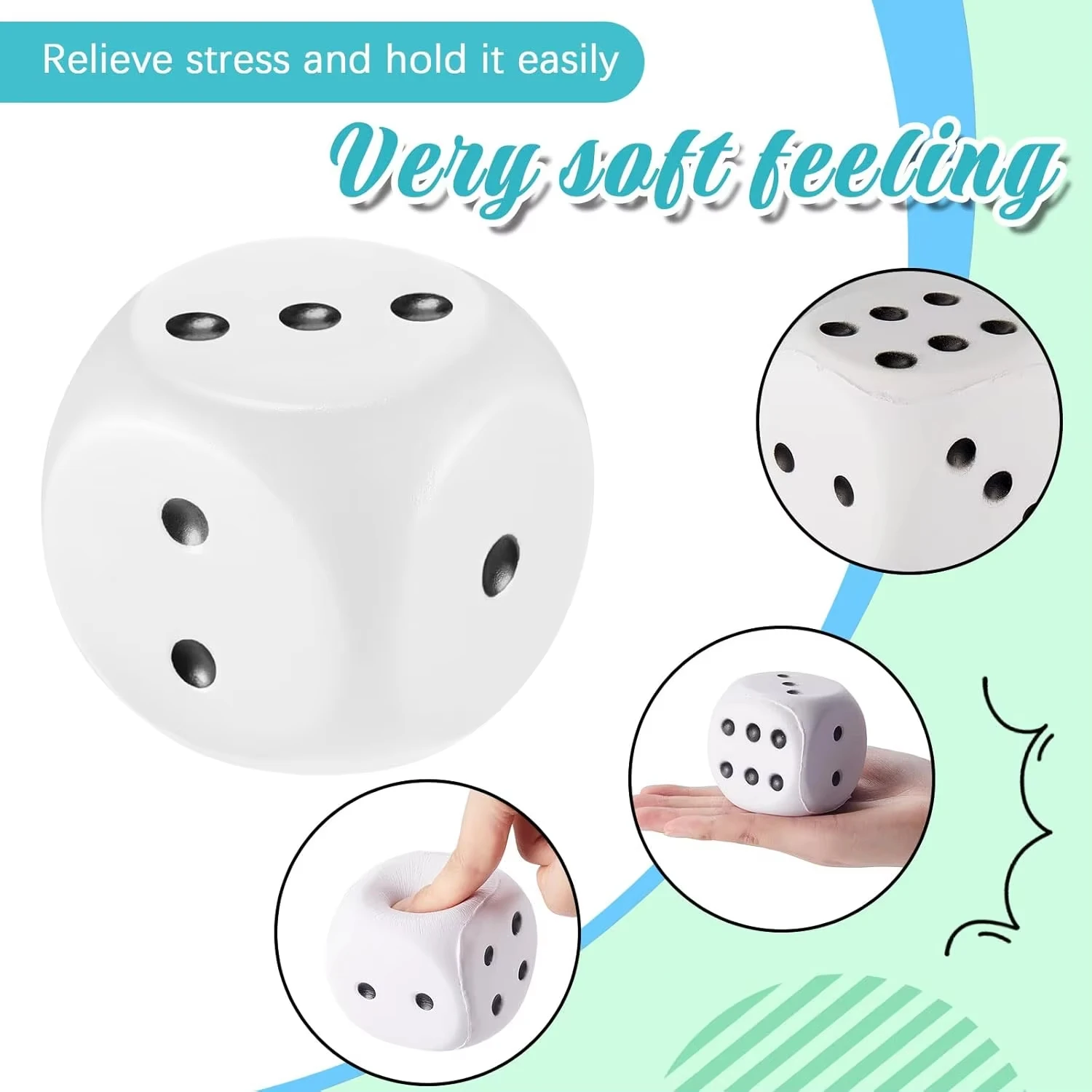 6/12 قطعة/المجموعة كبيرة رغوة مجلس لعبة ملحق لينة جامبو نقطة النرد 6 الوجهين رغوة النرد وهمية جامبو النرد مضحك لعبة النرد