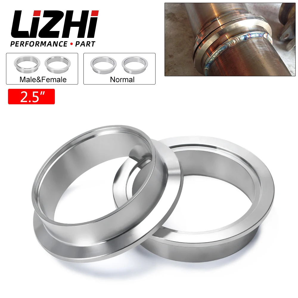 

LIZHI RACING (2 шт./лот) 2,5-дюймовый фланец с V-образным диапазоном, высококачественная нержавеющая сталь 304, женский и мужской или NORMAL V-образный фланец LZ-VFM25/VFN25