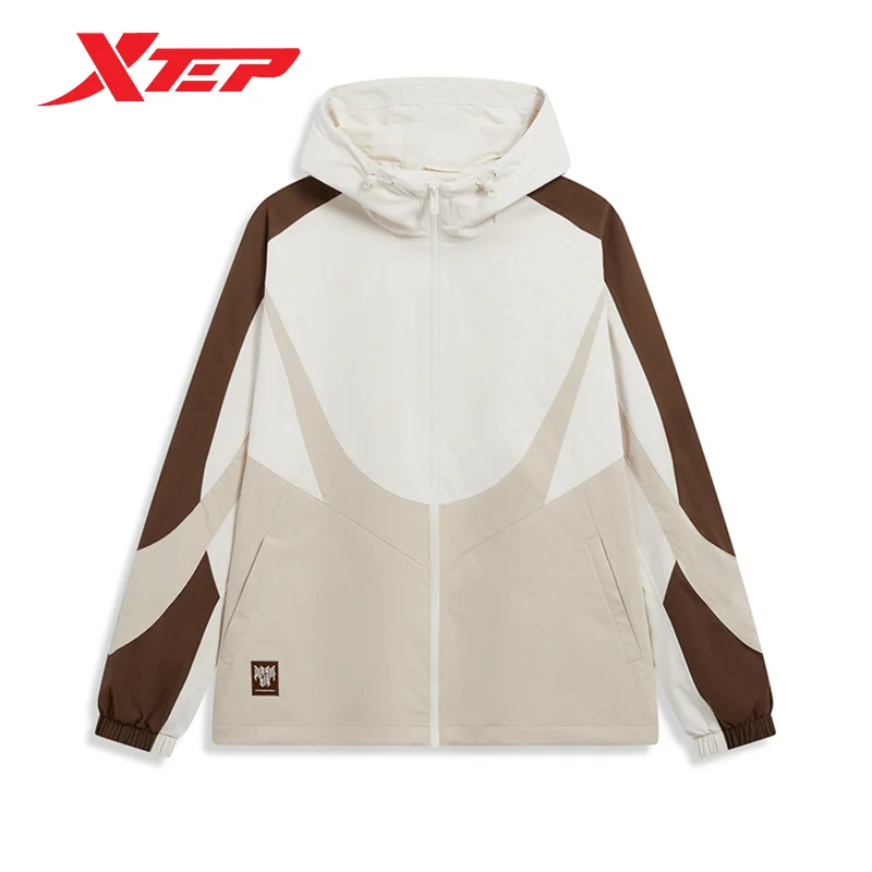 Xtep Windbreaker For Men And Women 2024 Spring Wind Proof Unisex Coat Fashion Casual Double Layer Outdoor Tops 976127150421