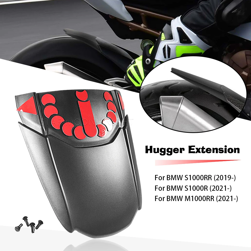 

For BMW S1000R 2021- S1000RR 2019- M1000RR M 1000 RR S 1000 R Rear Fender Mudguard Extender Matte Black ABS Mudflaps Extension