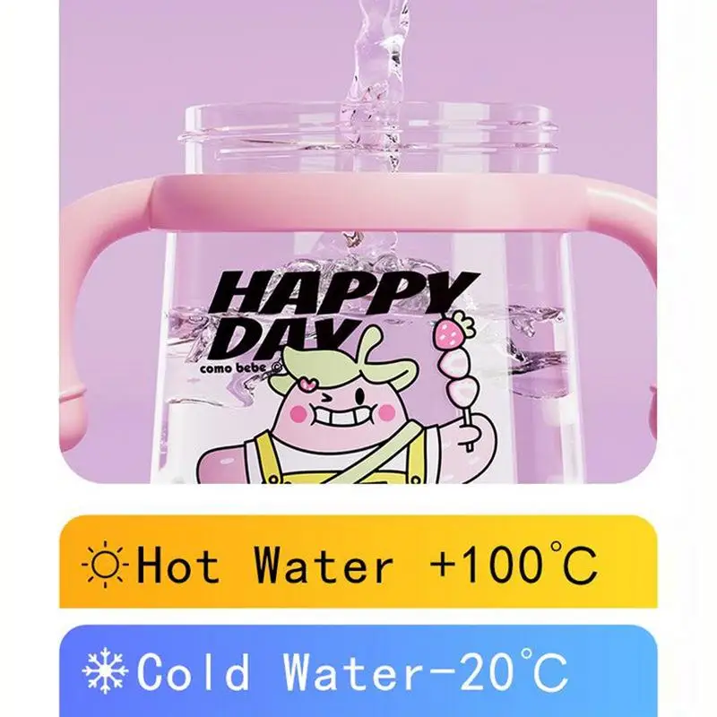 Spill-Proof Baby Straw Cup Whale Spray Water Bottle Sippy Cups 300ml Leak Proof Spray Drinking Cup Colorful Creative Toddler Cup
