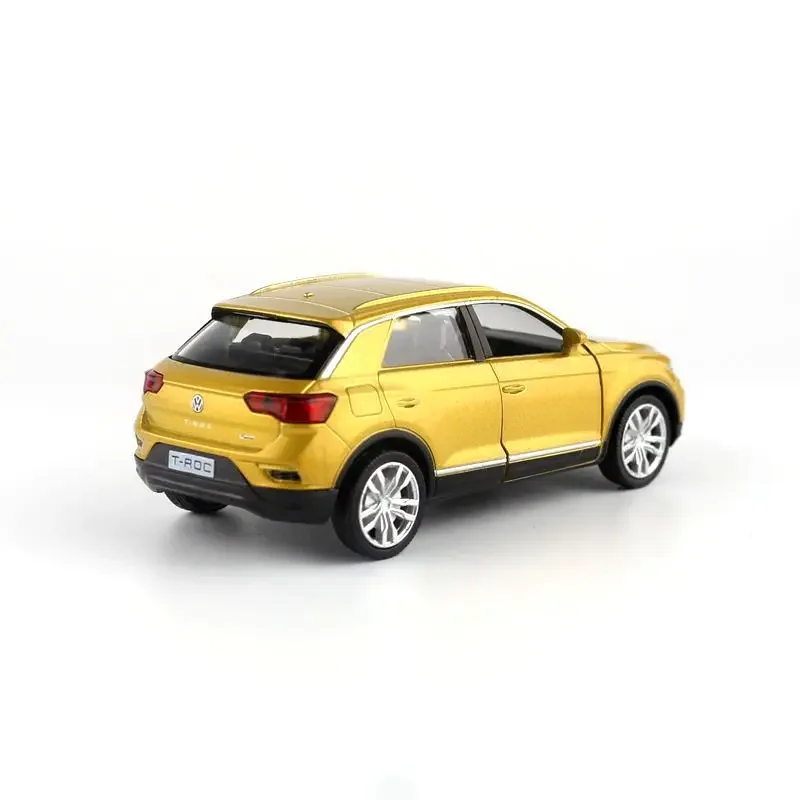 Diecast Toy Model 1:36 Scale Volkswagen T-Roc Sport SUV Pull Back 1/36 Doors Openable Car Educational Collection Gift for Boy