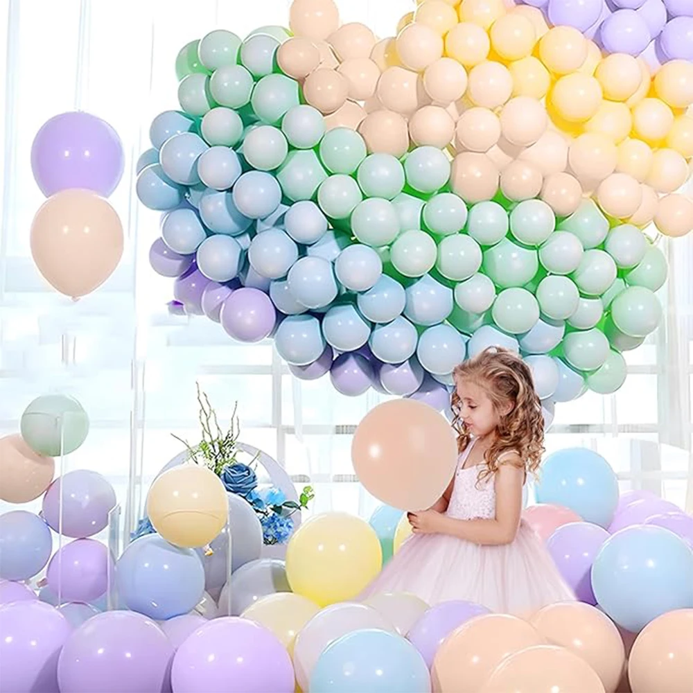 Macaron Party Balloon Set Pink Blue Yellow Colorful Air Ball Baby Shower Children\'s Birthday Wedding Anniversary Birthday Decor