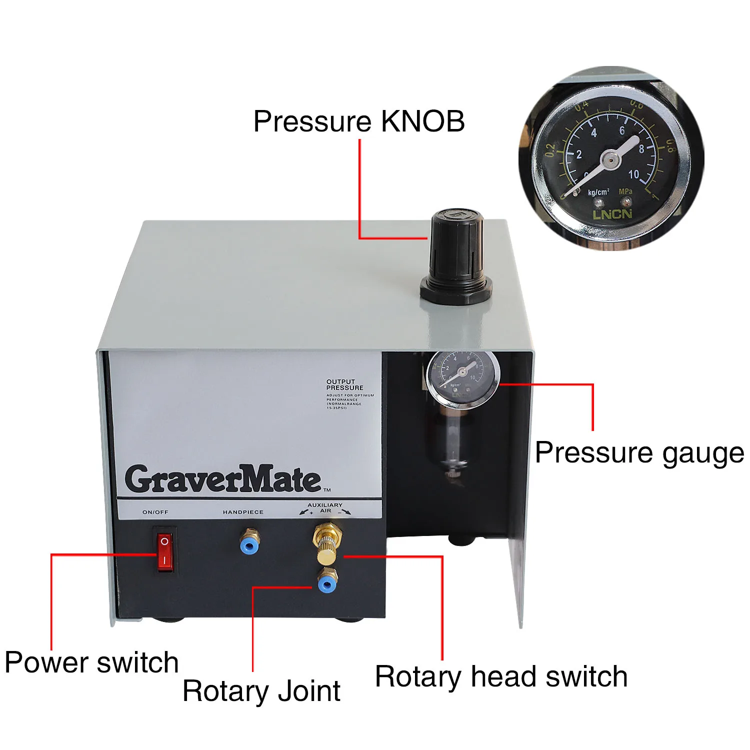 Single Head Jewelry Pneumatic Engraving Machine, 1400 RPM Adjustable Speed Pneumatic Hand Engraving Machines Pneumatic Engraving