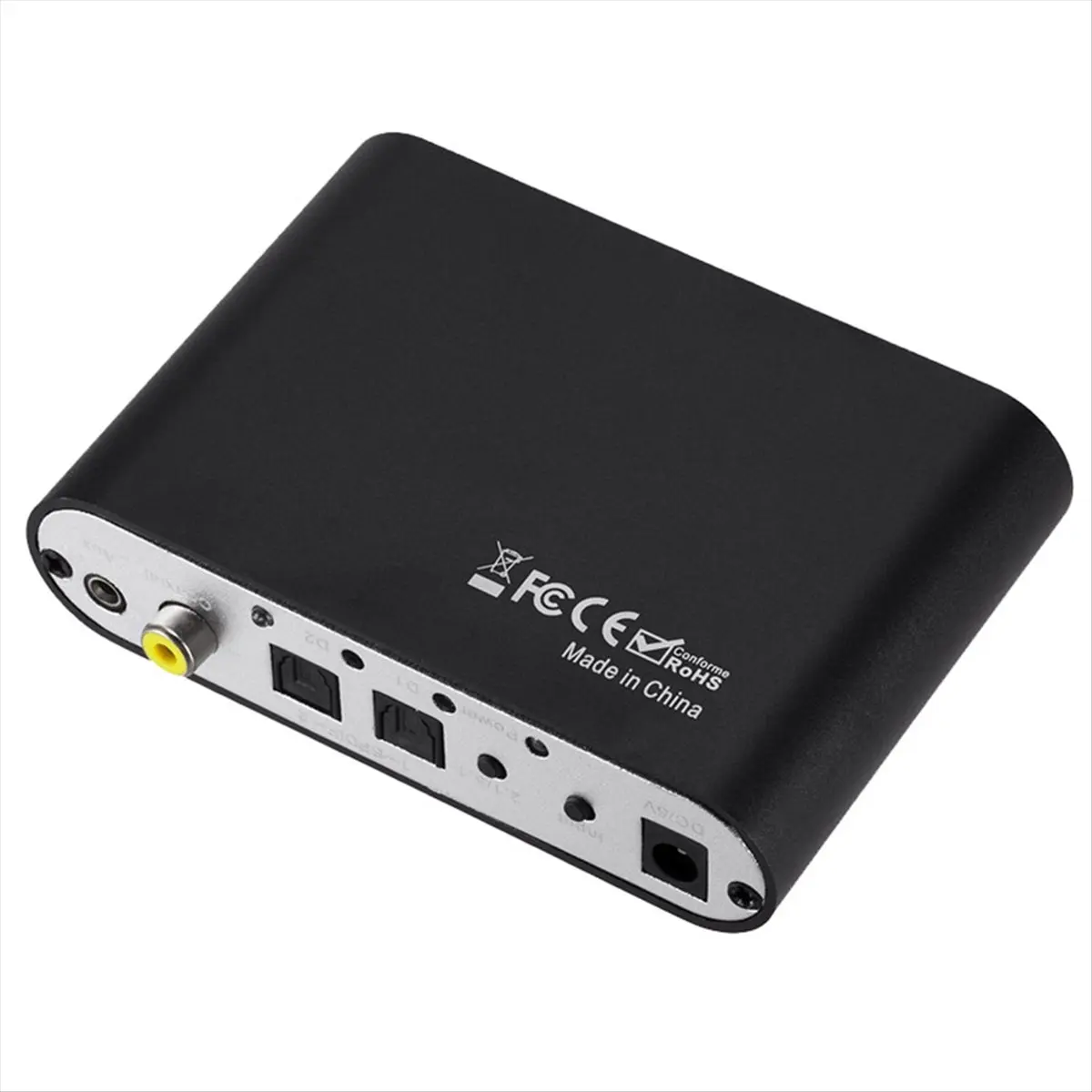 DT1838/Digital to Analog 5.1 Audio Decoder Amplifier+Fiber Optic Cable SPDIF Coaxial to AC3 Optical Analog Converter for TV