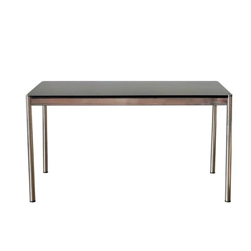 Dining table Rectangle Internet celebrity table Stainless steel household dining table Living room Small apartment study desk