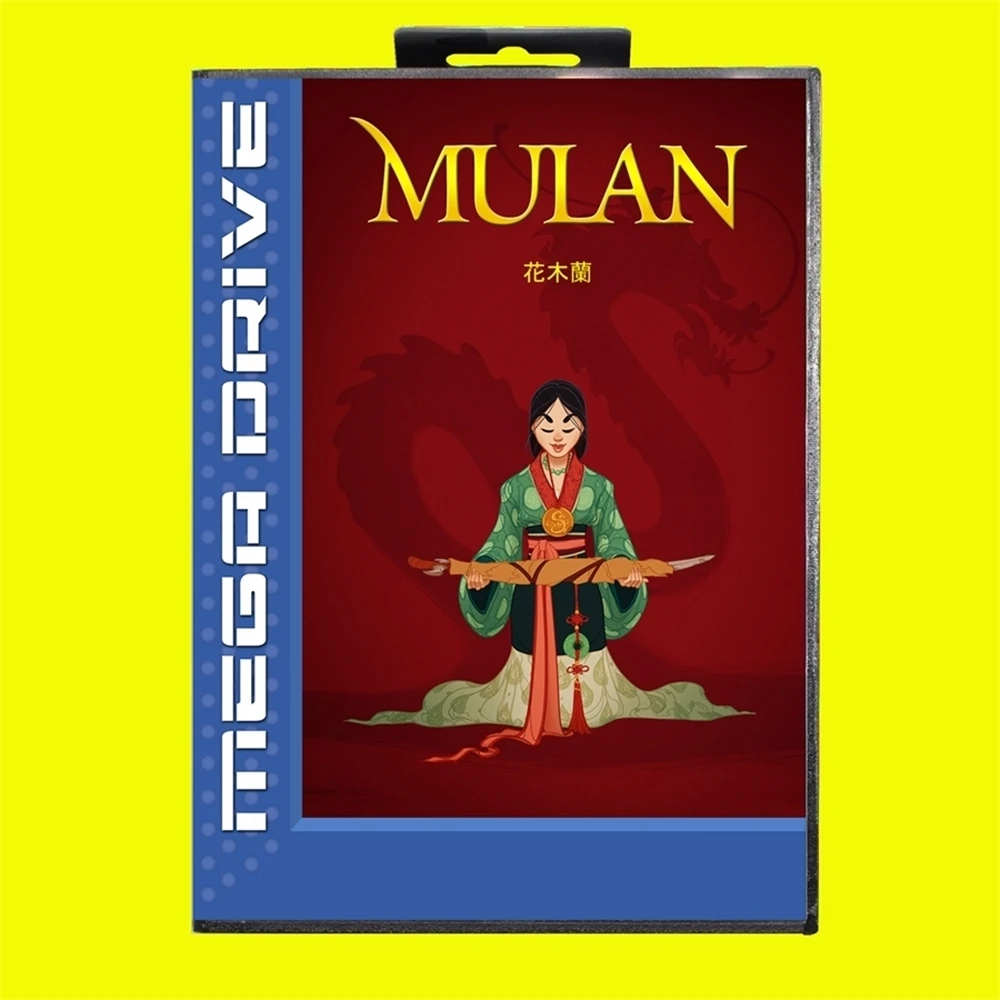 Mulan md cartão de jogo 16 bits eur capa para sega megadrive genesis cartucho de console de videogame