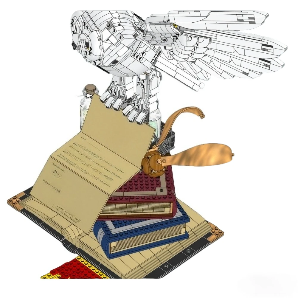 O coruja em pé no Book76391 Conjuntos de blocos de construção adequados para presentes de Natal não compatíveis com partículas Legoed, 3010 unidades