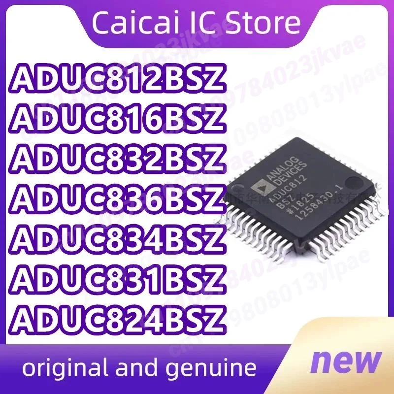 ADUC812/ADUC816/ADUC824/ADUC831/ADUC832/834/836/BSZ-REEL/BS ADUC8 ADUC ADU AD IC MCU Chip MQFP-52 auf Lager 1 STÜCK/LOS