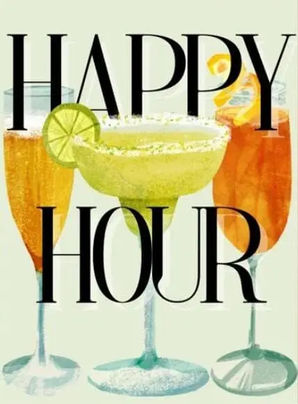Unique Vintage Aesthetic Happy Hour Cocktail Aluminum Signs Funny Tin Sign Metal Art Poster Gift Home Cafe Bar Wall Decor Room D