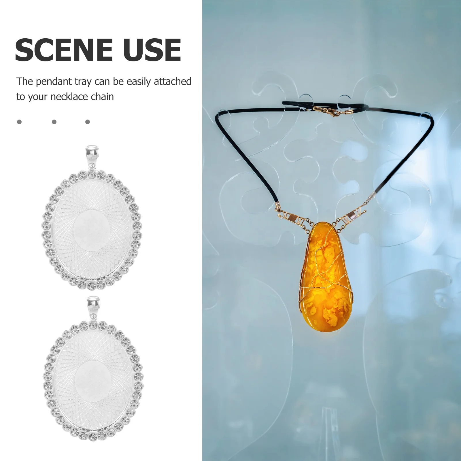 

5Pcs Zinc Alloy Necklace Pendant Trays DIY Jewelry Making Accessories Unique Shape Smooth No Burr Custom Gifts