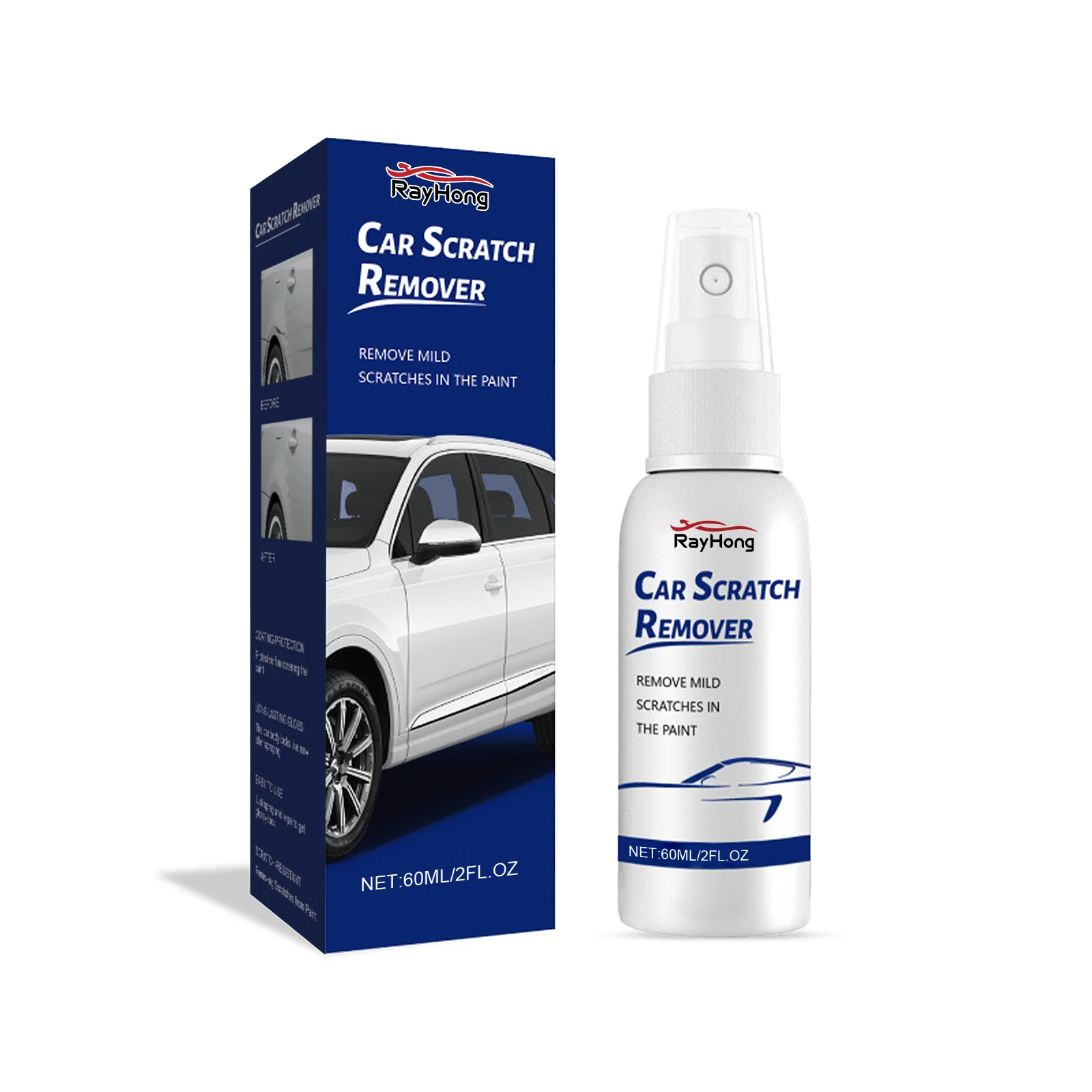 Car Scratch Care Spray - Car Paint Scratch Mirror Brightening Cleaning Care Coating Agent, Clear Coat Scratch Repair Spray for Minor Swirl Marks, Hydrophobic Ceramic Shine Polish, Paint Protection Restorer, Mirror Gloss Spray for Most Vehicle Paint Colors