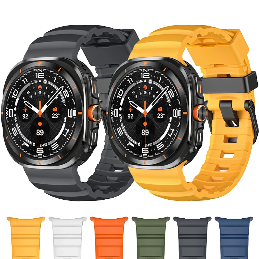 Trail Silikonarmband für Samsung Galaxy Watch Ultra 47mm Sport Atmungsaktives Armband für Galaxy Watch 8 Ultra 47mm Gürtel