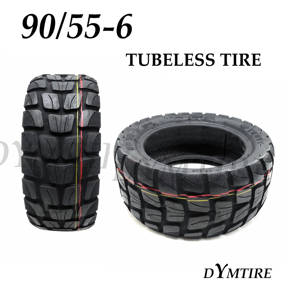 90/55-6 Tubeless Tire for Electric Scooter 10 Inch 80/60-6 Widened Wear-Resistant Off-road Vacuum Tyre