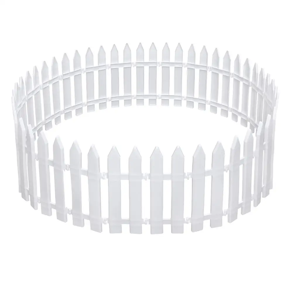 

30 Pcs Plastic Fence Mini Garden Border Christmas Tree Decorations Holiday Displays Picket Fence Environmental Protection Simple