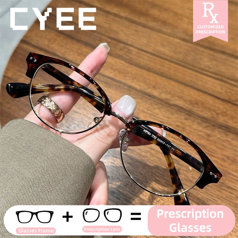 

CYEE овальные очки TR90 персонализированные женские индивидуальные оптические очки по рецепту фотохромные очки для близорукости с защитой от синего света