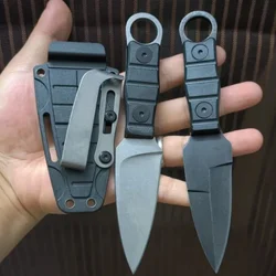 Camping adventure portable straight knife+K-sheath outdoor EDC high hardness straight knife survival knife