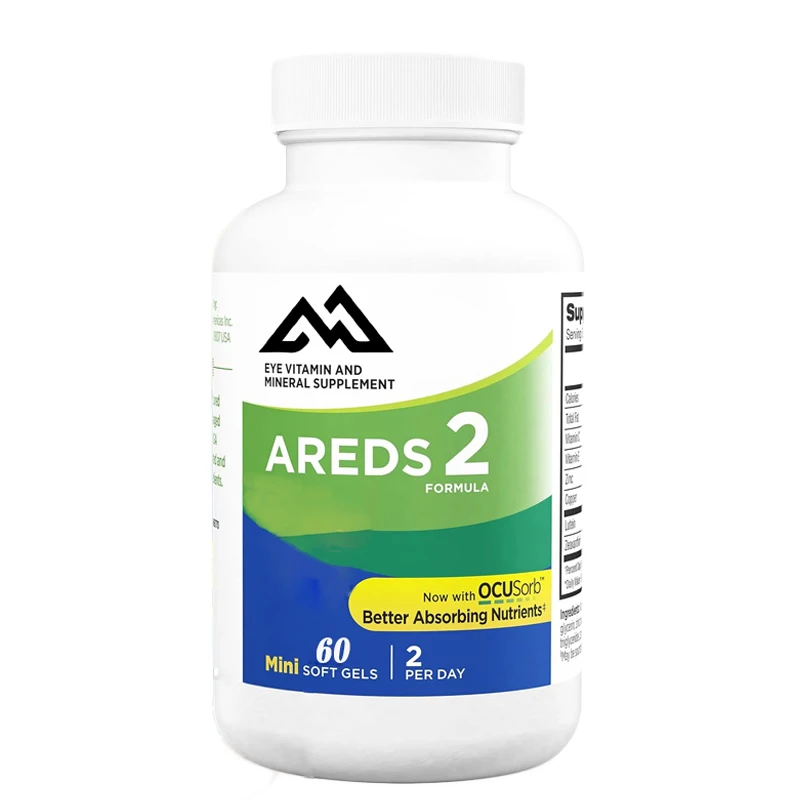 

AREDS 2 Eye Vitamin and Mineral Supplement,containing lutein, vitamin C, zeaxanthin, zinc, and vitamin E, in 60 softgel capsules