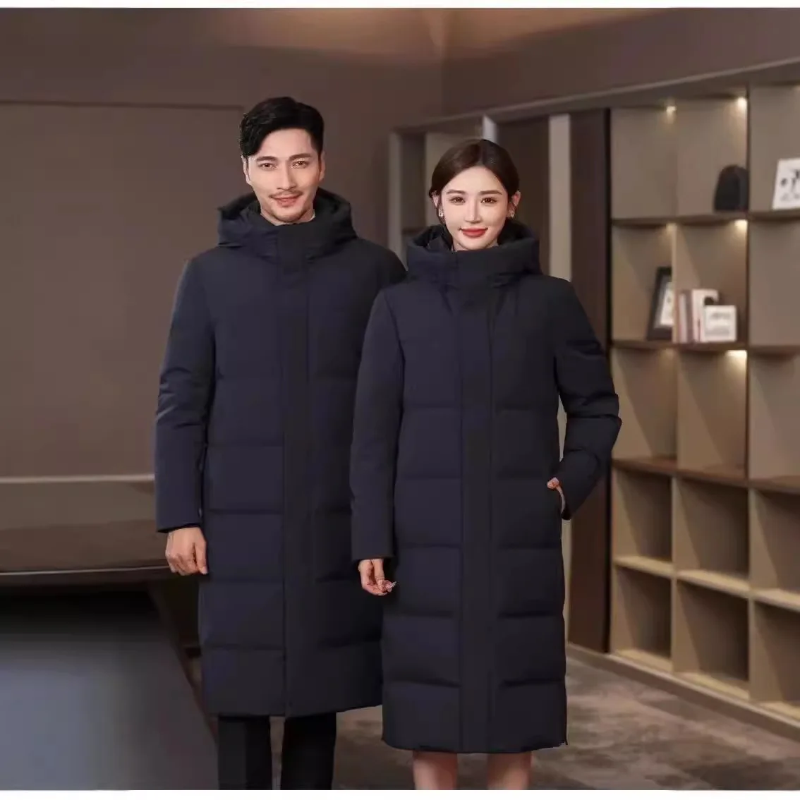 

Мужская утепленная куртка Busin Sport Long Aphene Down Jaet из белого пуха, стандартный крой, повседневная верхняя одежда