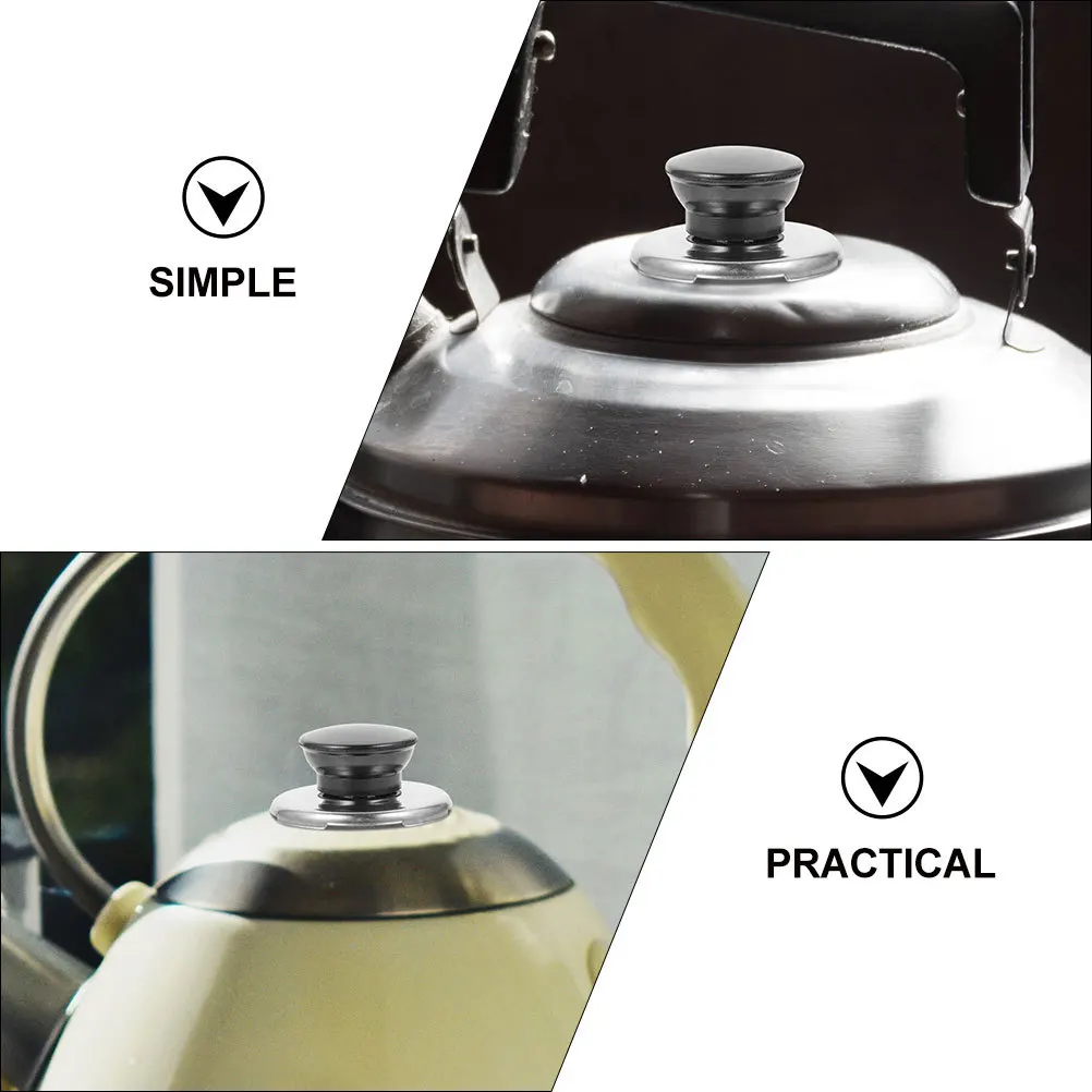 

2Pcs Water Kettle Lid Knobs Whistle Replacement Handles Stainless Steel Kitchen Accessories Whistle Pan Lid Knob