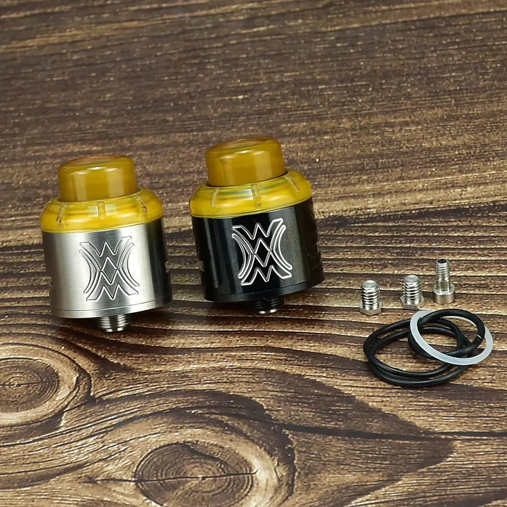 WOLFCOOLVAPE Elthunder Vape Pen Kit RDA Brass Mechanical Mod 24mm 316SS Atomizer Tank for 18650 Battery Cloud Chasing