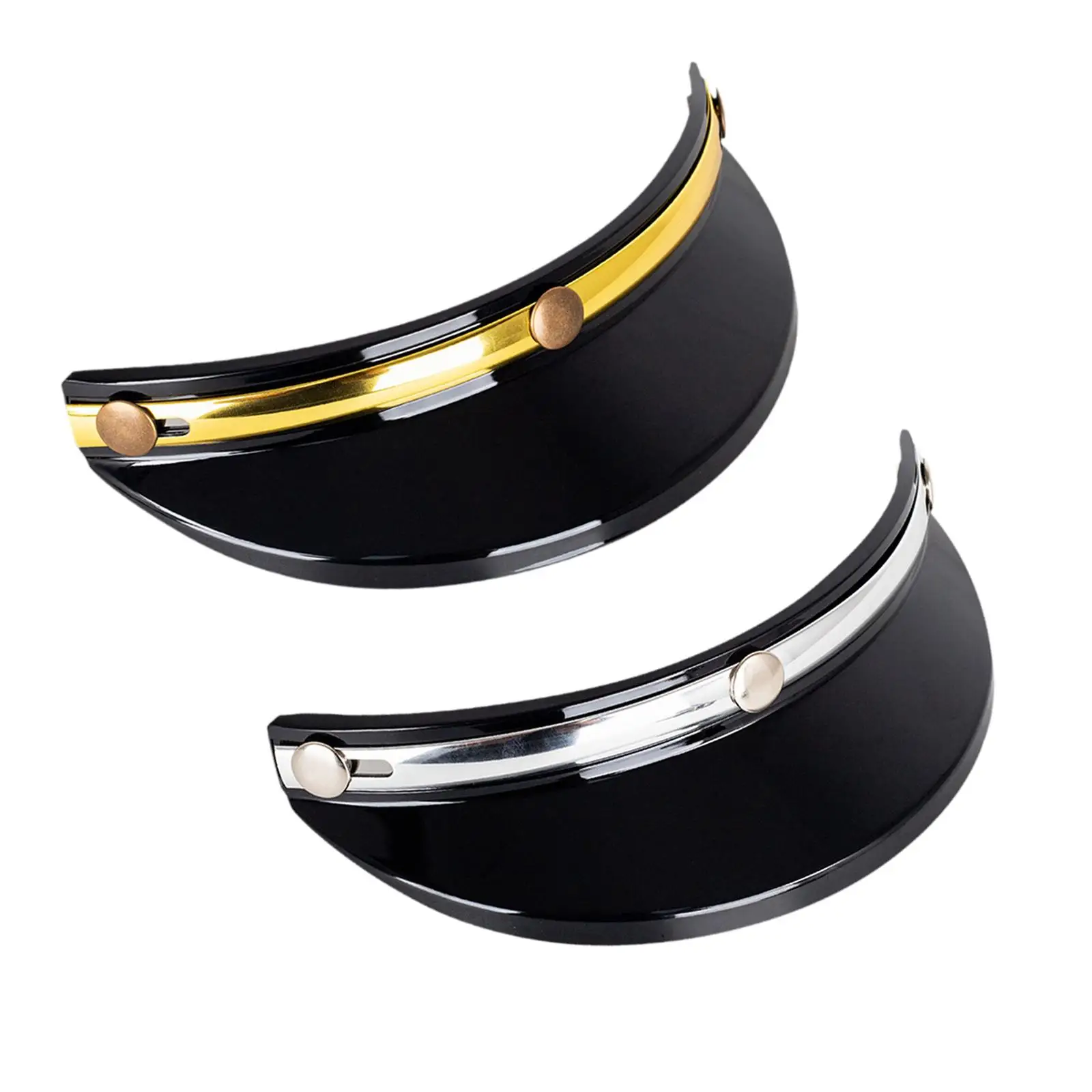 Motorcycle Helmet Visor Peak Cover 3 Snaps Portable Visor Sunshield Peak for Half Helmets 3/4 Helmets Direct Replaces Parts