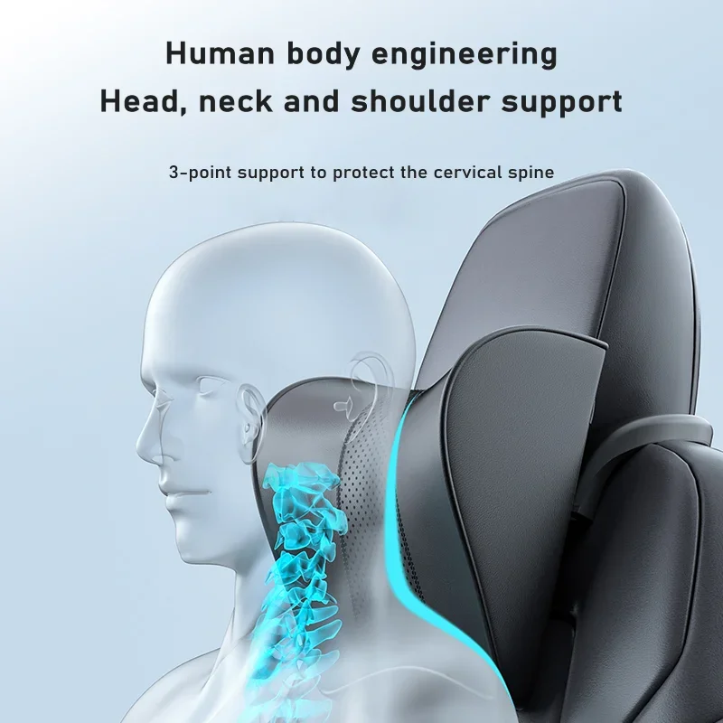 Neck Pillow Memory Foam Car Headrest Pillow for Tesla Model Y Model 3 20017-2024 Support Cervical vertebrae Adjustable Height