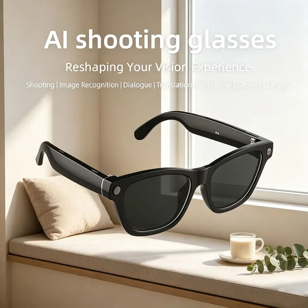 

Fashion AI Smart Sunglasses 8MP HD Camera 4K Shooting AI Translation Bluetooth Call Recording Music Playback