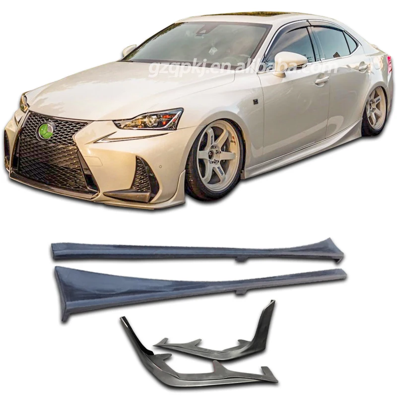 for 17-19 Lexus IS250 is300 body kit carbon fiber front lip spoiler diffuser IS300 TRD body kit corner side skirt side