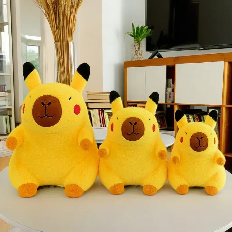 30/40/50cm Pokemon Cute Pikachu Capybara Big Szie Plush Toy Kawaii Stuffed Doll Animals Soft Pillow Doll Kids Toys Birthday Gift