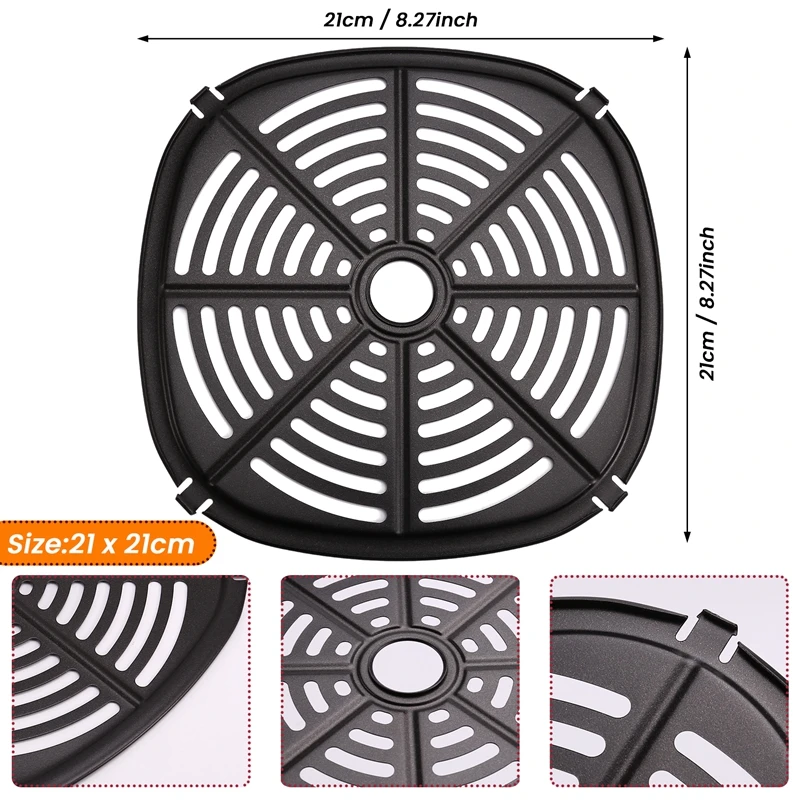 Air Fryer Partition Plate Frying Plate Steaming Plate Grill Rack Baking Tray Replacement Tray