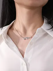 TYYL Brand Holiday Pear Pendant Women 18K Gold Plated Water Drop Design Necklace Luxury Jewelry Ladies Clavicle Tassel Choker