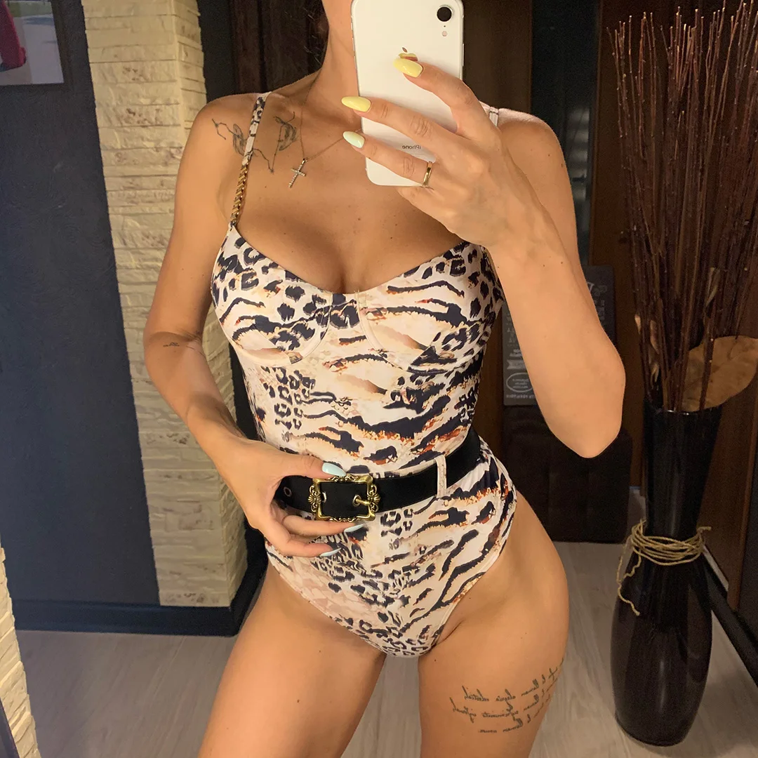 NEU Sexy Badeanzug mit Gürtel, gerippt, für Damen, einteiliger Badeanzug, Damen-Badebekleidung, Bodysuit, Strand V1778 – Detail 10