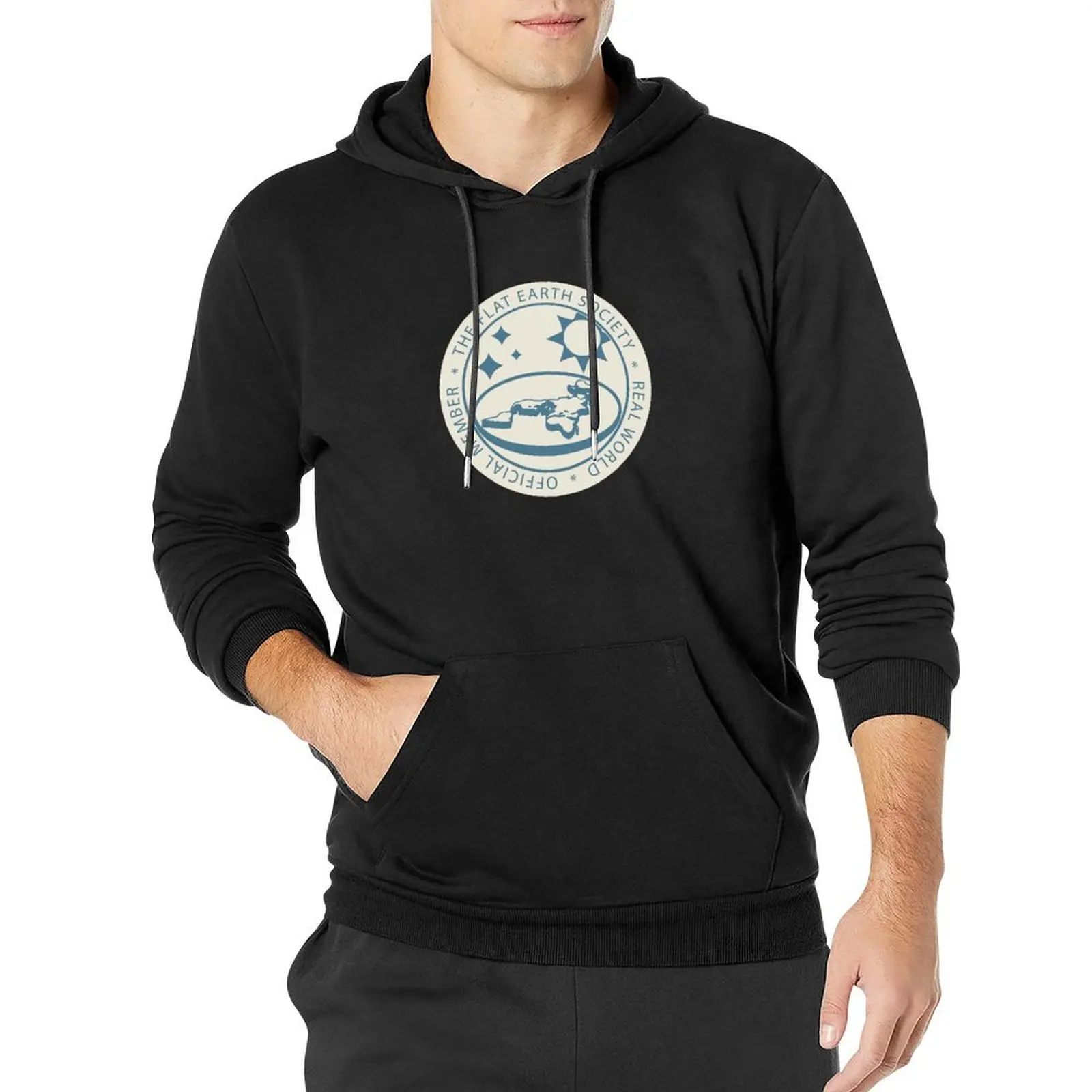 Flat Earth Society Official Member Pullover Hoodie japanese style fashion men anime hoodie