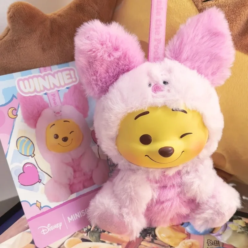 

Genuine Winnie The Pooh Naughty Party Vinyl Action Figure Pendant Doll Keychain Blind Box Trendy Gift For Birthday Girls Kids