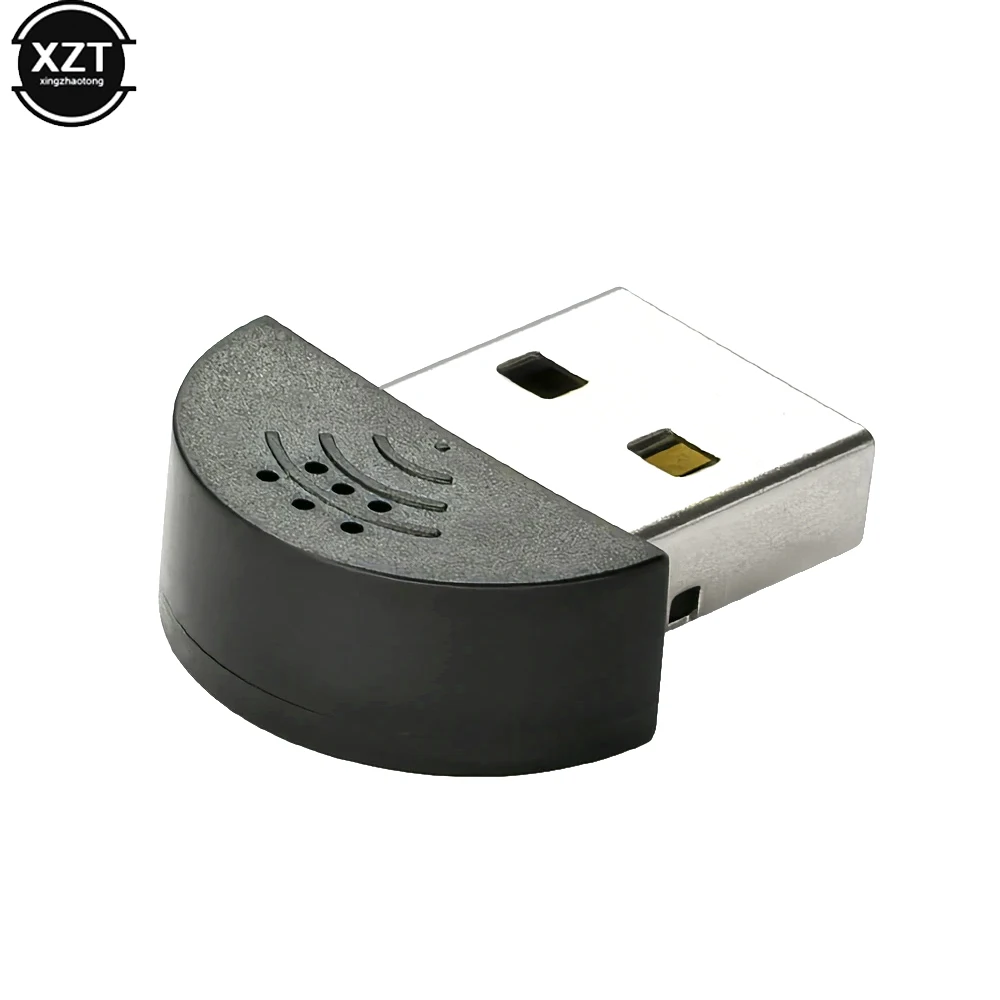 슈퍼 미니 USB 2.0 마이크 마이크 오디오 어댑터, 휴대용 스튜디오 음성 드라이버 무료 노트북/노트북/PC/MSN/스카이프 