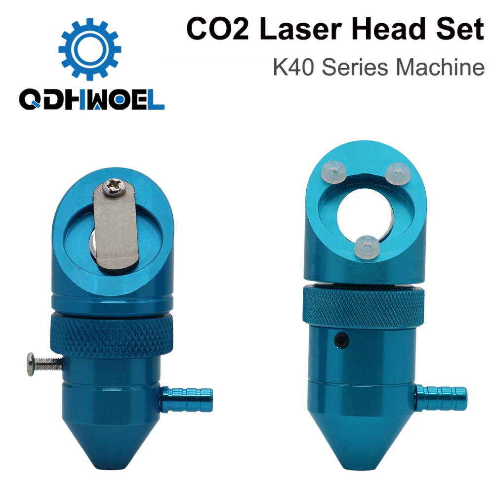 QDHWOEL CO2 Laser Head for K40 Series Laser Engraving Cutiing Machine Lens Dia 15/18mm Focal Length 50.8mm Mirror 20mm