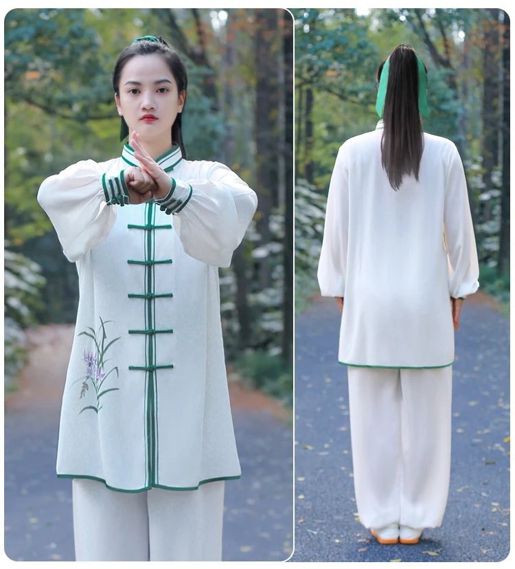 Kung-Fu-Kleid, Kampfkunst, Uniform, Wushu-Kleidung, Tai-Chi-Kleidung, Damen, Mädchen, atmungsaktiv, Kun Master 2025, neuer Stil – Detail 4