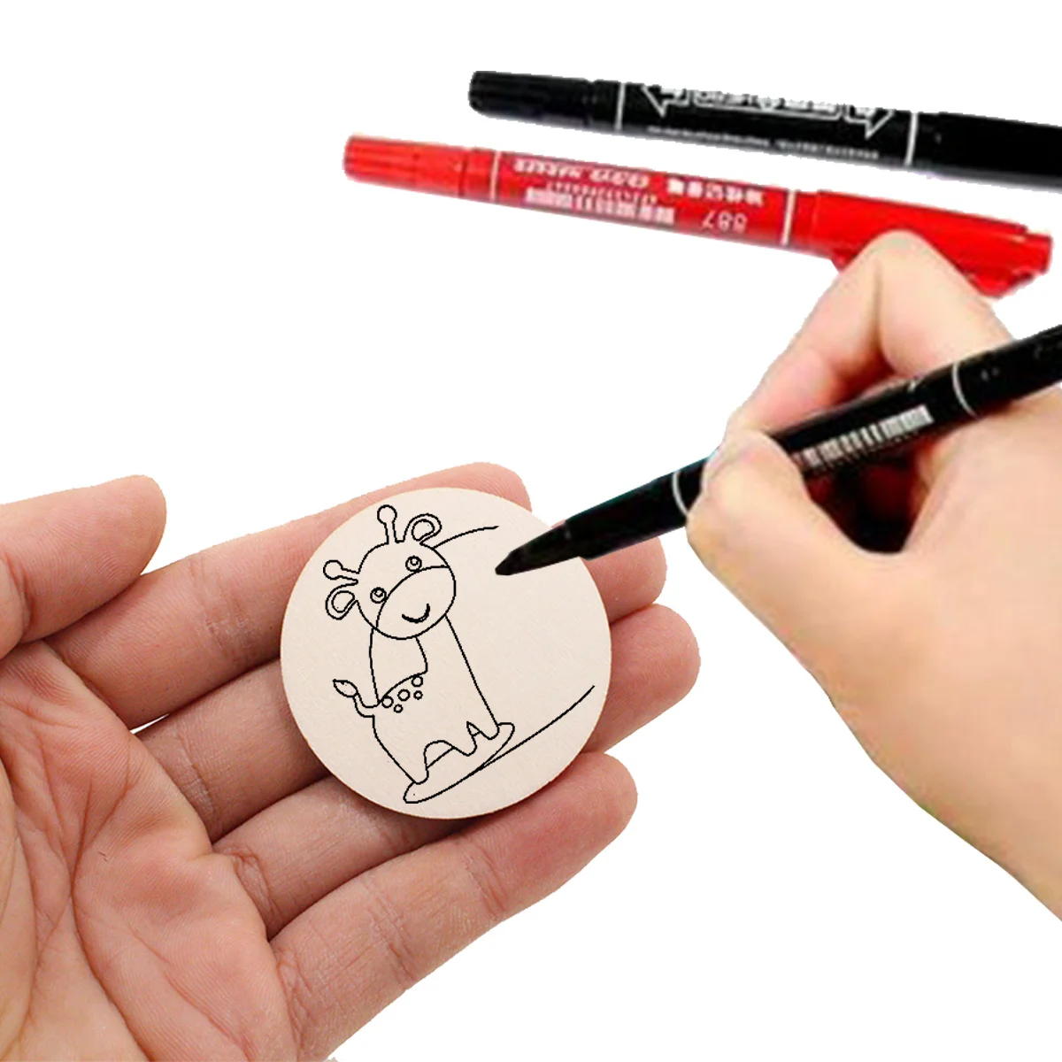 

50pcs Wooden Slices Round Wood Pieces Diy Crafts Accessories Smooth Lightweight Decorative Ornaments For Home Wall Window Door