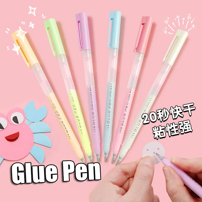 Candy Color Glue Pen Handbook Dispensing Pen Quick-Drying Dot Gule Stick DIY High Viscosity Glue School Office Supplies