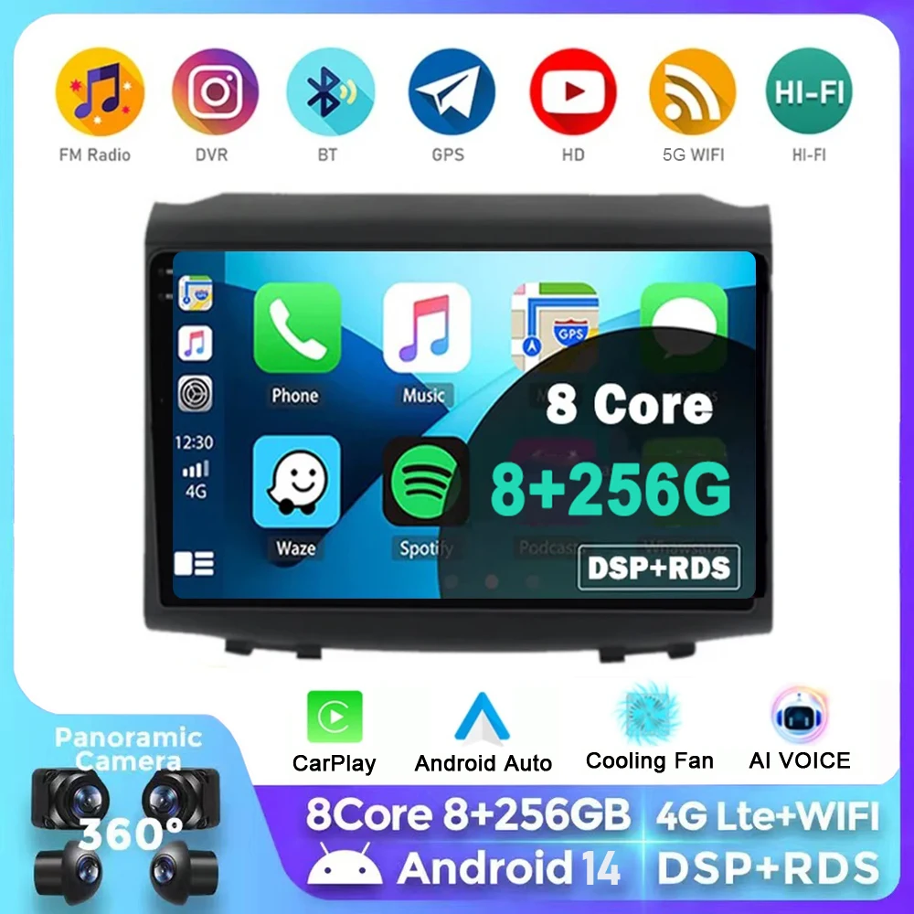 

Android 14 Car Radio Stereo For JAC Refine S3 2013-2016 Multimedia Player GPS Navigation Autoradio Headunit Carplay Auto WIFI 4G