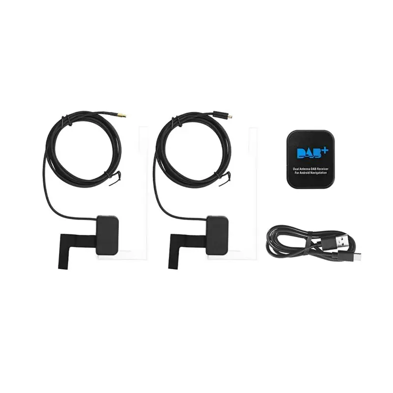 

M49K-Car DAB+ Dual LNB Dual Antenna For European Android For Car Radio USB/Type-C Adapter Stereo DAB Receiver